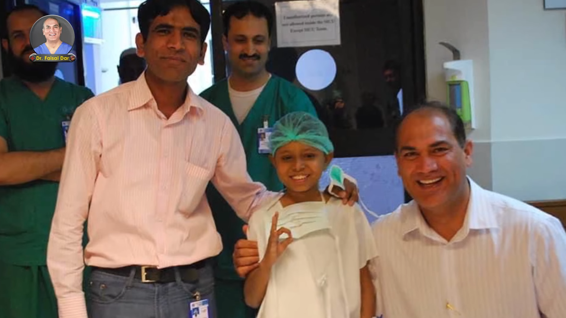 Photo before transplant with patient dad and dr Faisal dar