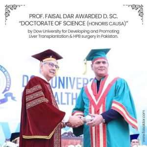Professor Faisal Dar has been awarded with D Sc Doctorate of Science